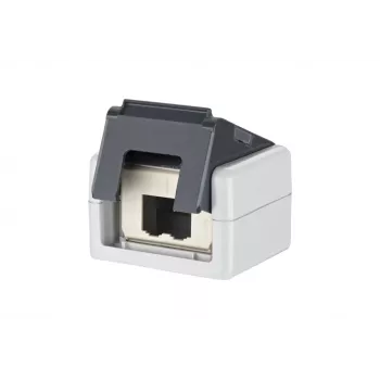 METZ CONNECT E-DAT Modular Housing with 12 Ports, Light Grey (RAL 7035), IP20, Empty