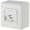 METZ CONNECT BTR 130B10D10002-E 1-Port Surface Mount Network Outlet Box, Empty, Pure White, 85x85x43mm