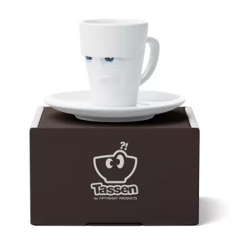 FIFTYEIGHT PRODUCTS Espresso Mug with Handle 80ml - Grumpy White
