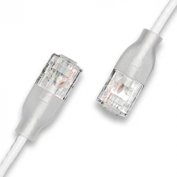 WANTEC Patch Cable UTP CAT6a eGlow White - Network - CAT 6a