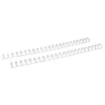 LMG Signaltechnologie 100 Twin Loop Wire Binding Spine White 6.4 mm for 30 Sheets