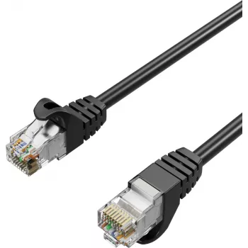 ShiverPeaks RJ45 Patch Cable Cat. 7 S/FTP PUR Black 0.5 m