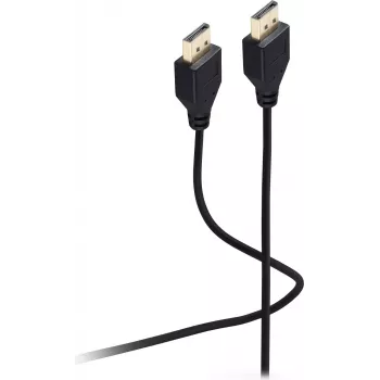 SHIVERPEAKS Flexline DisplayPort Cable 1.2, Male to Male, UHD 4K, Extra Thin, Black, 1.5m (FL31-49155)