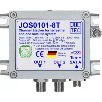 JULTEC JOS0101-8T Unicable II JESS Converter 1x Fiber Optic FC/PC 8x Receiver
