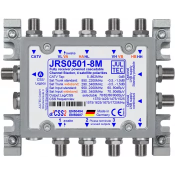 Jultec JRS0501-8M 8-Way Multiswitch 4 SAT Inputs 1 Terrestrial Input
