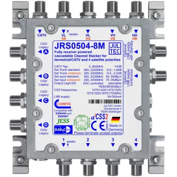 JULTEC JRS0504-8M Unicable II Single Cable Converter 4 SAT Inputs 8 User Bands