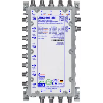 JULTEC JRS0508-8M Unicable II / JESS Multiswitch, 5 Inputs, 8 Outputs, 64 User Bands