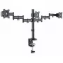 PureLink PureMounts PM-OFFICE-03 Triple Monitor Desk Mount - Black, 3 Articulated Arms, 3 VESA Adapters, Clamp & Grommet