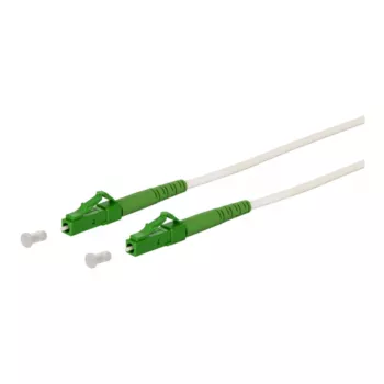 METZ CONNECT OpDAT Fiber Optic Patch Cable LC APC to LC APC Single-Mode OS2 3m White