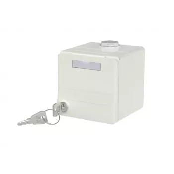 METZ CONNECT 1309470002KI IP44 Surface Mount Module Housing with Hinged Cover and Lock, 2 Module Slots, Light Grey (RAL 7035)