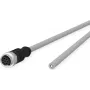 METZ CONNECT Industrial Ethernet Cable - M12 Male to Open End - 1m - Unshielded - A-coded - Grey (142MKA20010)