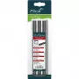 PICA BIG DRY Refills Carpenter 2H - 12 Leads, Rectangular 2x5mm, 150mm, Black Graphite