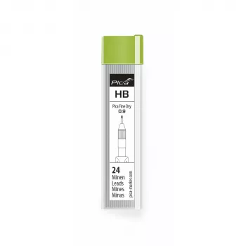 PICA-MARKER Pica Fine-Dry Refills HB - 12 Leads, 0.9 mm, Graphite, Black