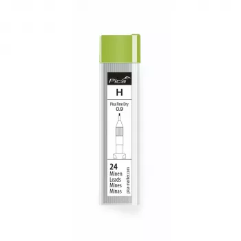 PICA-MARKER Pica Fine-Dry Refills H - 10 Leads, 0.9 mm, Graphite