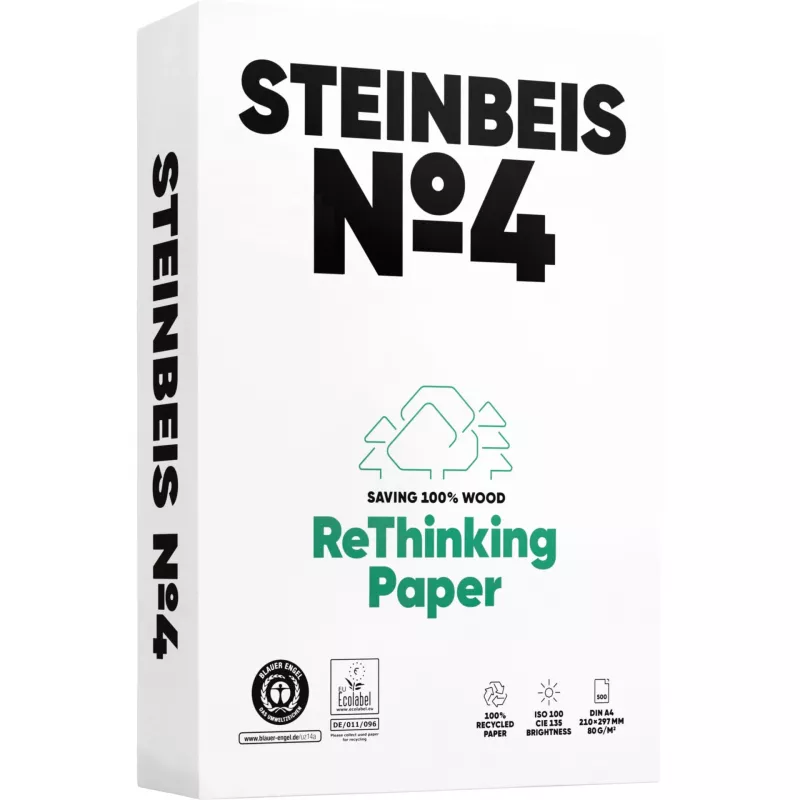 Steinbeis No. 4 Recycled Paper A4 80 g/m² 500 Sheets ISO 100