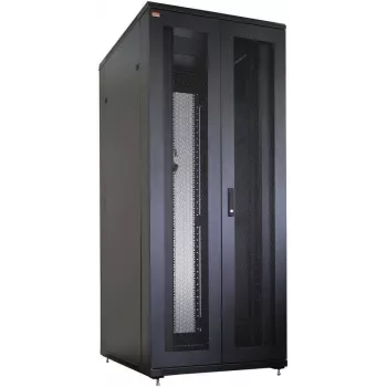 IT-BUDGET 19-Inch Network Rack SRK - Complete Set - 42U - 800x800 mm - Perforated Double Doors Front and Rear - 4 Active Fans - PDU - Shelves - Pre-assembled - Black (99ITB19SRK4288DTSM)