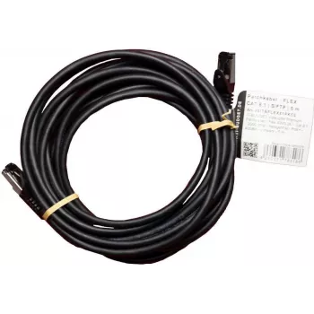 IT-BUDGET Full Copper Premium Patch Cable - Flex AWG 26 - Cat.8.1 - 2000 MHz - Halogen-Free - PoE+ - 40 Gbit - Black - 5 m (90ITBFLEX81PK5S)