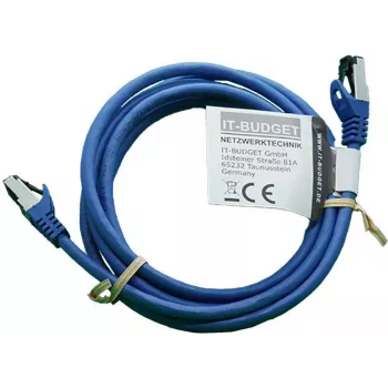IT-BUDGET Full Copper Premium Patch Cable - Flex AWG 26 - Cat.8.1 - 2000 MHz - Halogen-Free - PoE+ - 40 Gbit - Blue - 3 m (90ITBFLEX81PK3B)