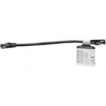 IT-BUDGET Full Copper Premium Patch Cable - Flex AWG 26 - Cat.8.1 - 2000 MHz - Halogen-Free - PoE+ - 40 GBit - Black - 0.5 m (90ITBFLEX81PK050S)