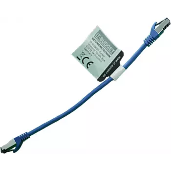 IT-BUDGET Full Copper Premium Patch Cable - Flex AWG 26 - Cat.8.1 - 2000 MHz - Halogen-Free - PoE+ - 40 Gbit - Blue - 0.25 m