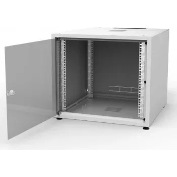 IT-BUDGET 19 inch Network Cabinet SJB - 10U - 600x600 mm - Glass Door - Rear Panel - Light Grey (W-3987-01-01-011-BBL)