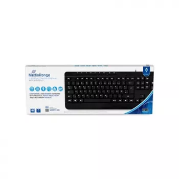 MediaRange Wired Multimedia Keyboard, QWERTY (GR), Black (MROS102-GR)
