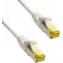 IT-BUDGET Full Copper Premium Patch Cable - Super Flex TPE - Cat.6A - with Cat.7 Raw Cable - 600 MHz - Halogen-Free - PoE+ - 10GBit - White - 0.15 m (90ITBFLEX6A7PK015W)