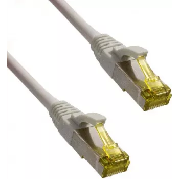 IT-BUDGET Full Copper Premium Patch Cable - Super Flex TPE - Cat.6A - with Cat.7 Raw Cable - 600 MHz - Halogen-Free - PoE+ - 10GBit - Grey - 3 m (90ITBFLEX6A7PK3G)