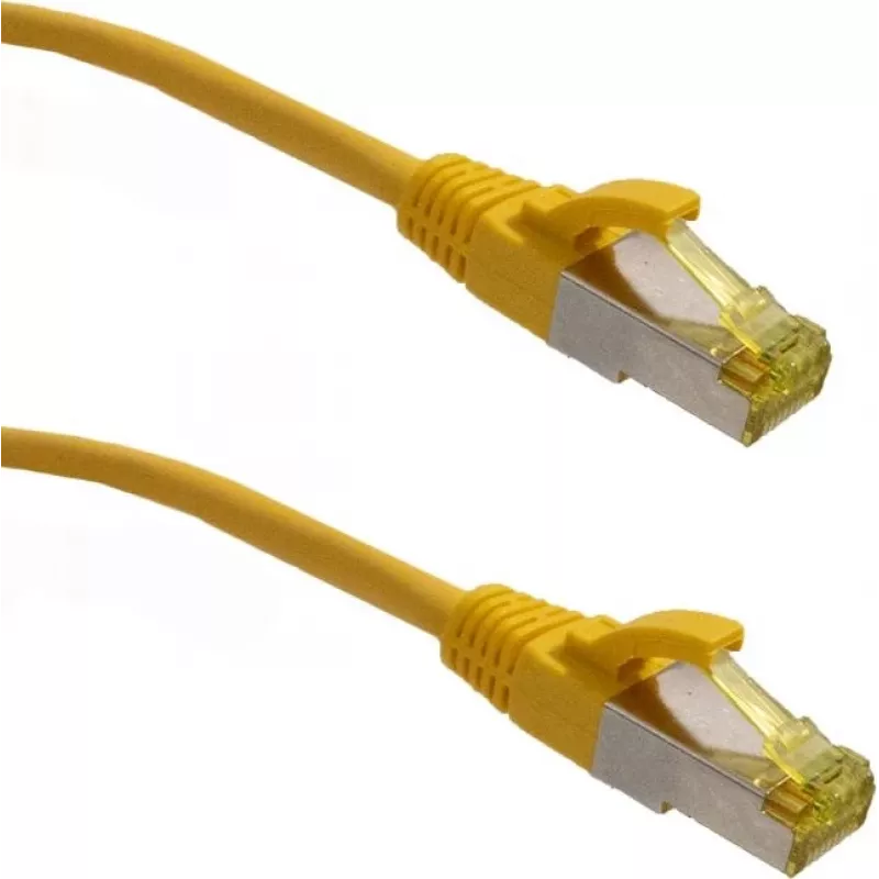 IT-BUDGET Full Copper Premium Patch Cable - Super Flex TPE - Cat.6A - with Cat.7 Raw Cable - 600 MHz - Halogen-Free - PoE+ - 10GBit - Yellow - 1 m (90ITBFLEX6A7PK1Y)