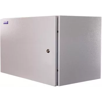 RESISTER 19-Inch Network Cabinet Pro - IP66 for Outdoor & Industrial - Solid Metal Door - 7U - 600x400 mm - Light Grey (90RR19WV74MG)