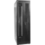 IT-BUDGET 19-Inch Network Cabinet SRK - Complete Set - 42U - 600x600 mm - Perforated Double Doors Front and Rear - 4 Active Fans - PDU - Shelves - Flatpack - Black (90ITB19SRK4266DTS)
