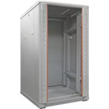 IT-BUDGET 19-Inch Network Cabinet SRK - 27U - 600x600 mm - Tempered Glass Door - Flatpack - Light Grey (90ITB19SRK2766GGN)