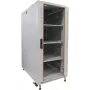 IT-BUDGET 19 inch Network Cabinet SRK - Complete Set - 27U - 600x600 mm - Glass/Solid Steel Door - 4 Active Fans - PDU - Shelves - Flatpack - Light Grey (90ITB19SRK2766GG)