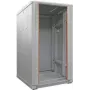 IT-BUDGET 19-Inch Network Cabinet SRK - 27U - 600x600 mm - Tempered Glass/Solid Steel Door - Pre-assembled - Light Grey (RAL 7035) (99ITB19SRK2766GGNM)