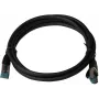 IT-BUDGET Full Copper Premium Patch Cable Cat.6A S/FTP LSZH PoE+ AWG 26/7 Black 0.15 m