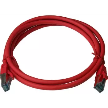 IT-BUDGET Full Copper Premium Patch Cable - Cat.6A - 500 MHz - Halogen-Free - PoE+ - AWG 26/7 - Red - 3 m