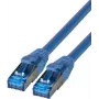 IT-BUDGET Full Copper Premium Patch Cable - Super Flex TPE - Cat.6A - 500MHz - LSZH - PoE+ - AWG 27 - Blue - 0.15 m