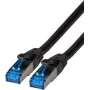 IT-BUDGET Full Copper Premium Patch Cable - Super Flex TPE - Cat.6A - 500MHz - LSZH - PoE+ - AWG 27 - Black - 0.15 m