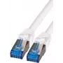 IT-BUDGET Full Copper Premium Patch Cable - Super Flex TPE - Cat.6A - 500MHz - LSZH - PoE+ - AWG 27 - White - 0.15 m