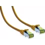 IT-BUDGET Premium Patch Cable Cat.6A with Cat.7 Raw Cable - 600 MHz - Halogen-Free - PoE+ - 10 Gigabit - Yellow - 1 m
