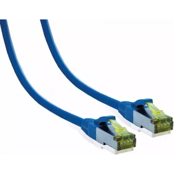 IT-BUDGET Premium Patch Cable Cat.6A with Cat.7 Raw Cable 600 MHz LSZH PoE+ 10 Gigabit Blue 25 m