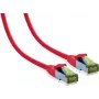 IT-BUDGET Full Copper Premium Patch Cable Cat.6A with Cat.7 Raw Cable 600 MHz LSZH PoE+ 10Gbit Red 1.5 m