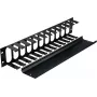 Rockstable 2U 19 Inch Cable Management Panel - Black - SPCC Steel - 483 mm (RS19-002)