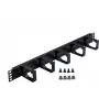 Rockstable 1U 19 inch 5-Port Cable Management Panel - Black - 483 mm - 74 mm (RS19-03)