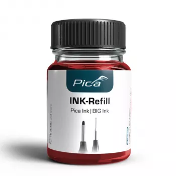 Pica INK/BIG INK Refill Set Red - 3 x 25 ml Alcohol-Based Permanent Ink