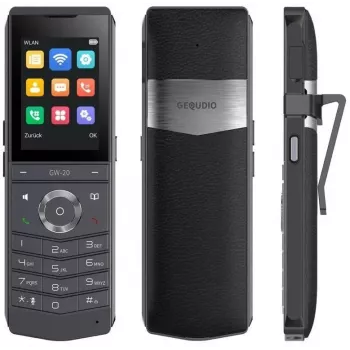 GEQUDIO GW-20 WLAN IP Phone with Charging Cradle SIP Compatible
