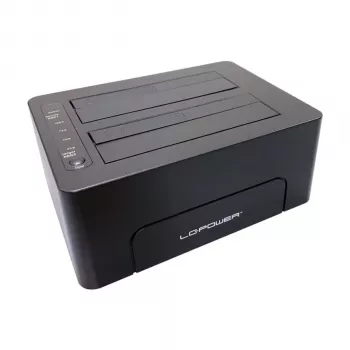 LC-Power LC-DOCK-C-V2 USB-C Docking Station with HDMI, DisplayPort, VGA, 3x USB-A, USB-C Data, USB-C PD 100W, Gigabit Ethernet, SD/microSD Card Reader, 3.5mm Audio, Grey