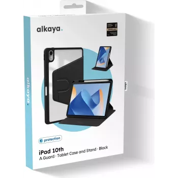 ALKAYA Lucid 360 iPad Case for iPad 10th Generation (10.9-inch, 2022) - Black (CS-40002)
