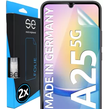 smart.engineered se 3D Screen Protector Film for Samsung Galaxy A25 5G, Clear, 2 Pieces (SE0-F0101-0487-23-M)