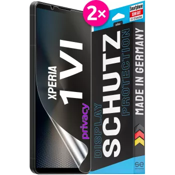 smart.engineered SE0-F0112-0513-24-M 3D Privacy Screen Protector Film for Sony Xperia 1 VI, 2 Pieces
